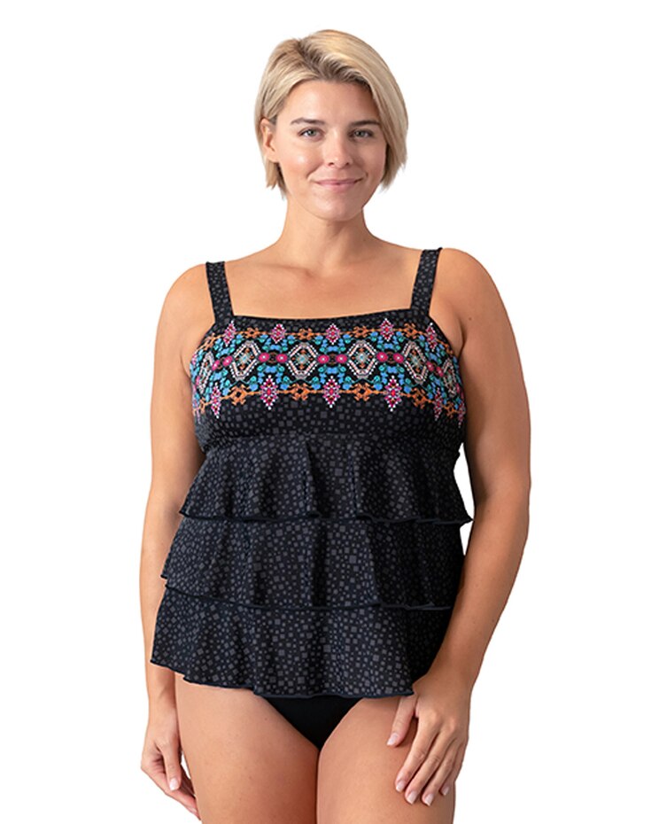 Fit 4 U Maya Border 3 Tier Bandeau Mastectomy Top image number 1
