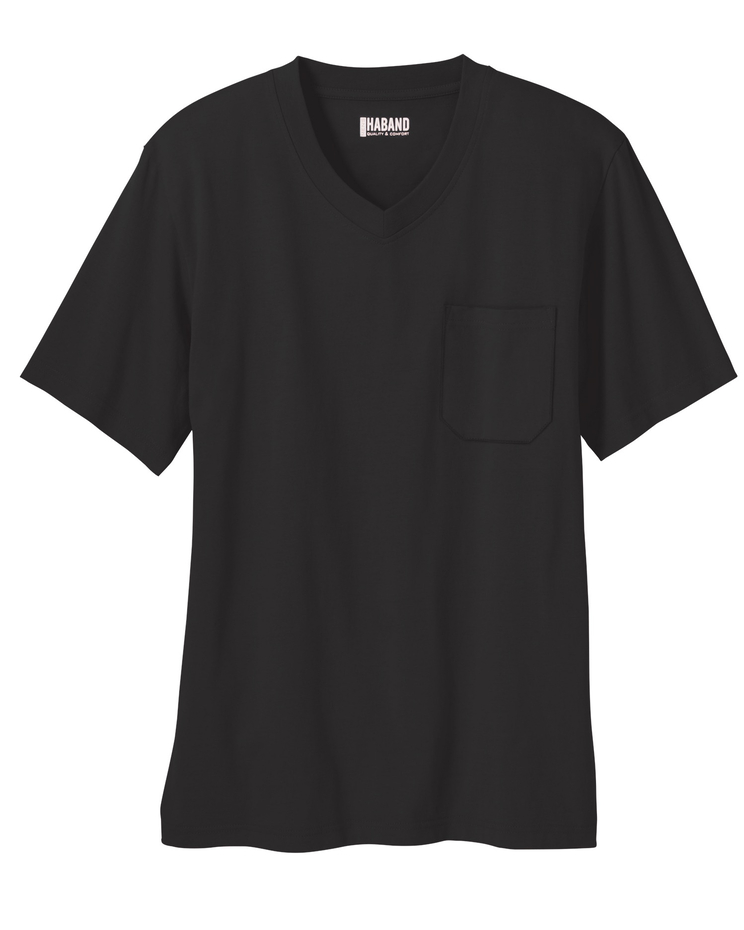 Haband Men’s V-Neck Affordabili-Tee Shirt with Pocket image number 1