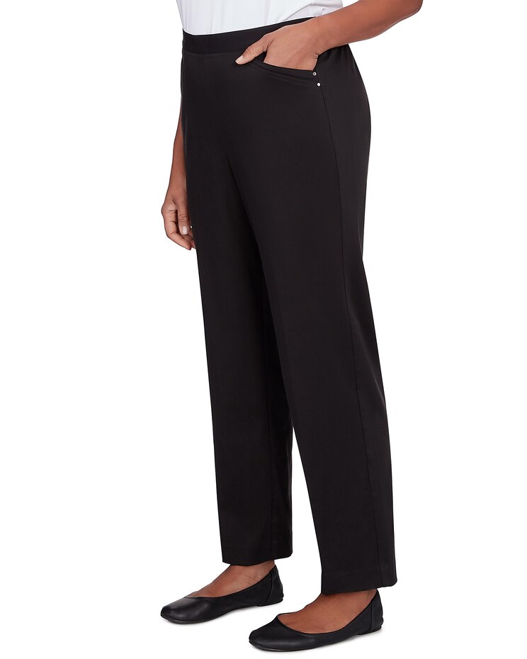 Alfred Dunner® Opposites Attract Short Length Sateen Bottom image number 3