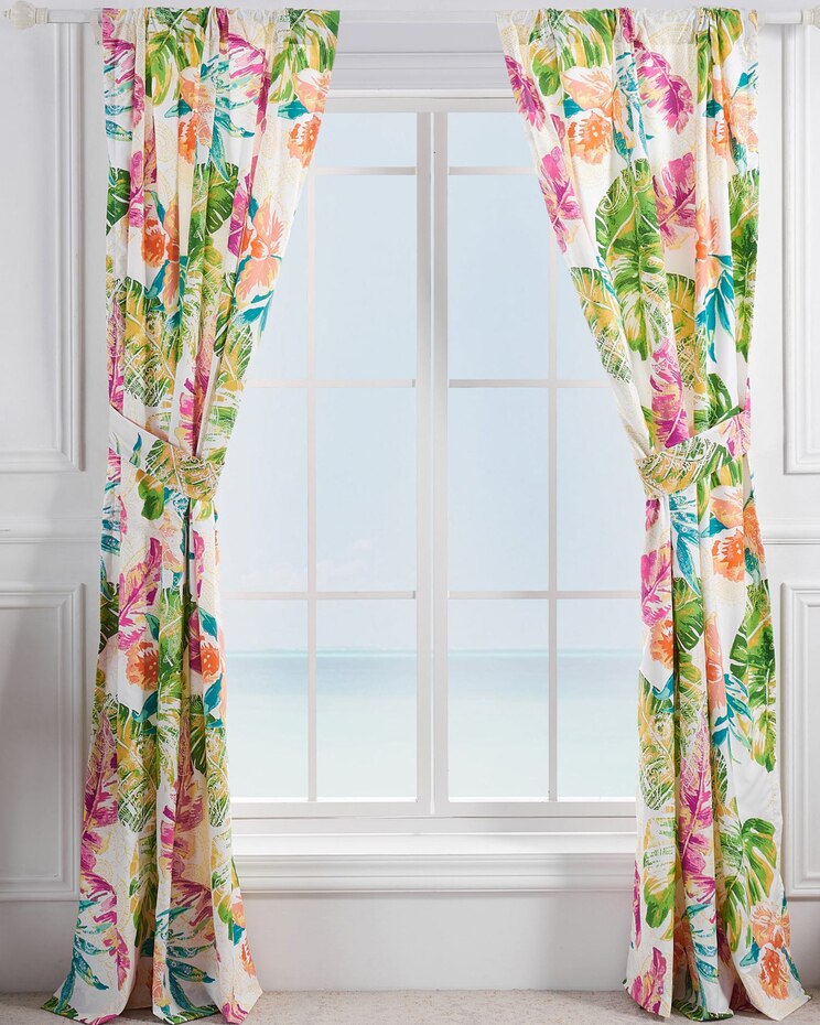 Tropics Panel Pair with Tie Backs image number 2