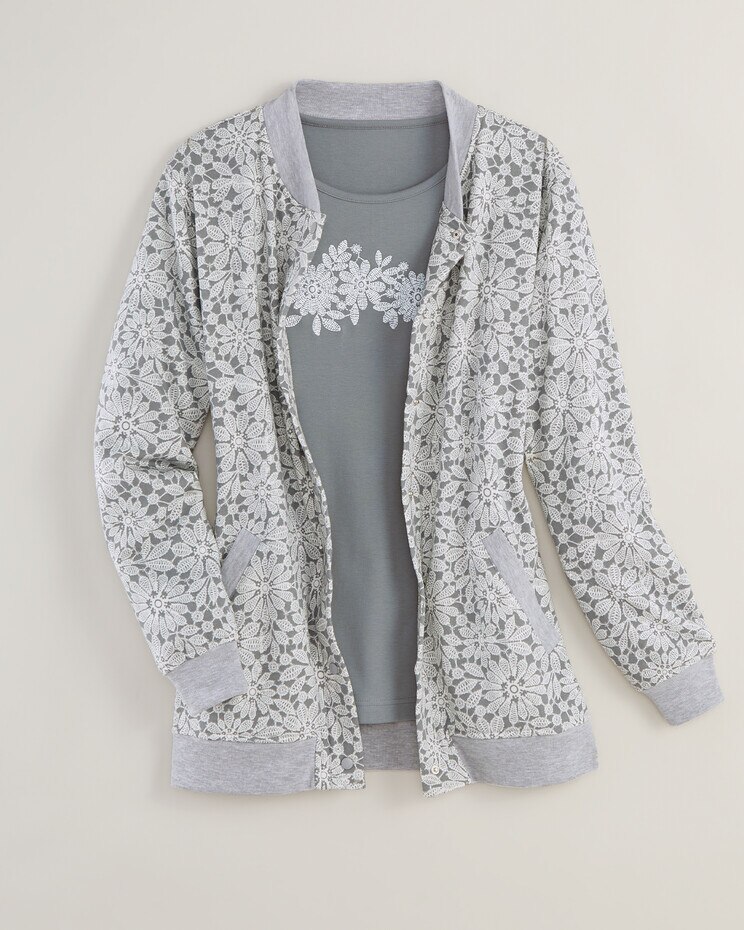 Print Fleece Jacket | Blair
