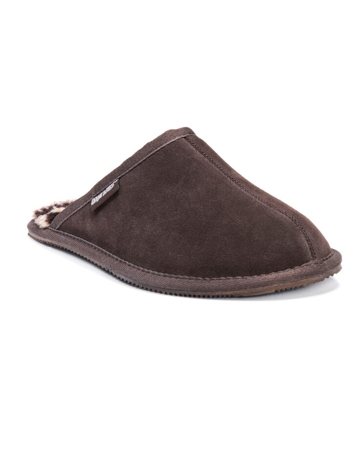 Muk Luks Dave Printed Berber Suede Scuff Slipper image number 1