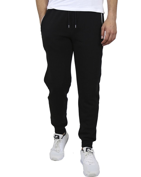 Galaxy by Harvic Fleece-Lined Jogger Sweatpants With Zipper Pockets