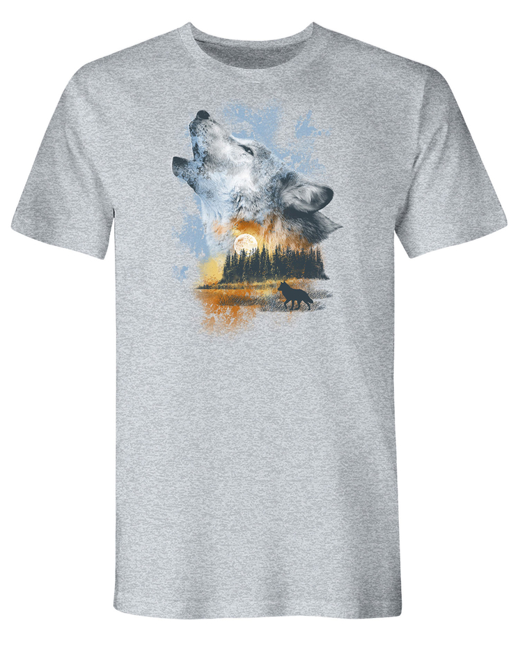 Wolf Landscape Graphic Tee image number 1