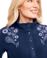 Scandia Fleece Embroidered Top thumbnail number 3