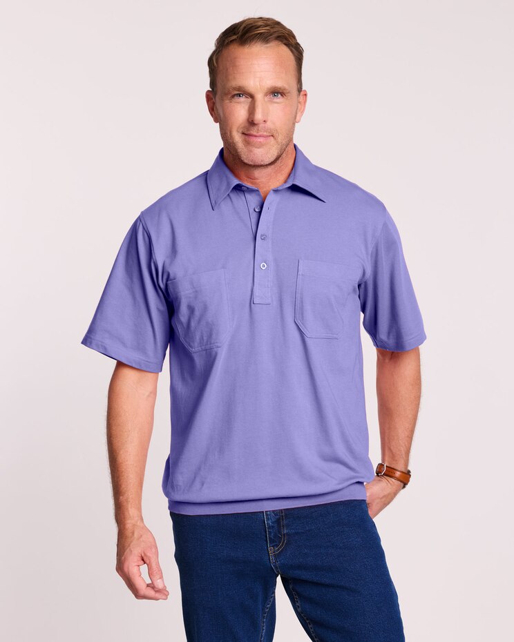 John Blair Short-Sleeve Banded-Bottom Polo image number 1