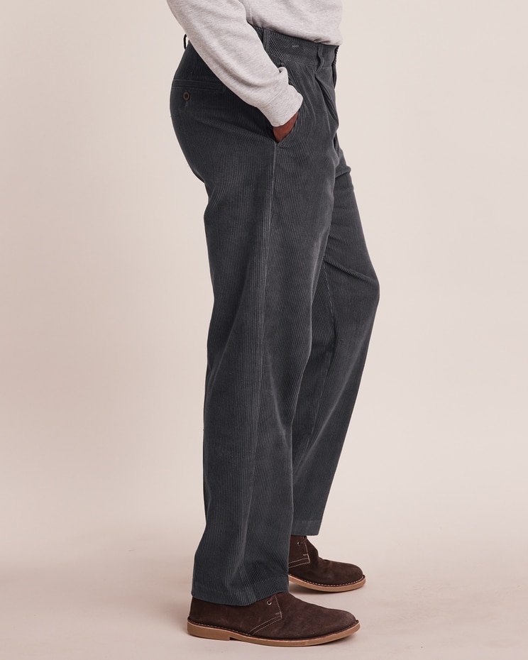 John Blair Relaxed-Fit Hidden Elastic Wide-Wale Corduroy Pants image number 2