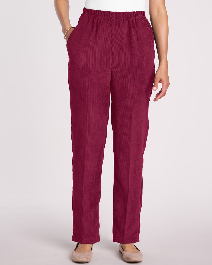 Haband Comfort Waist Corduroy Pants image number 1