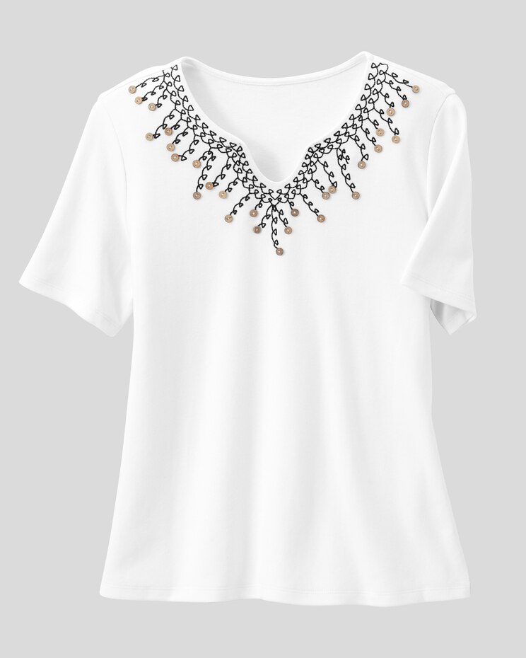 Button Trim Tee image number 1
