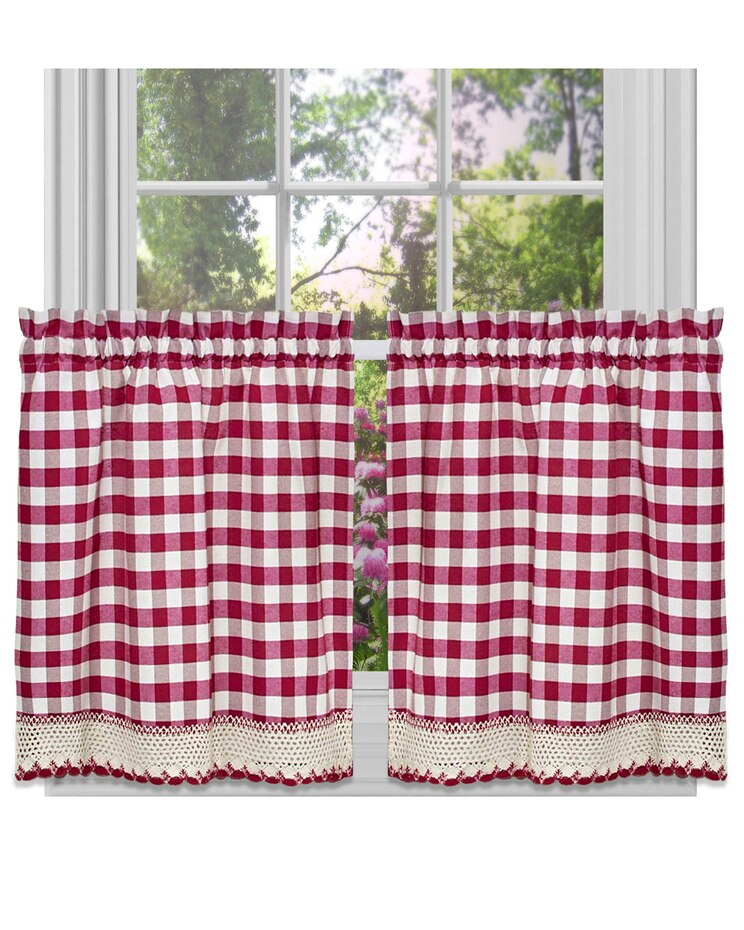 Buffalo Check Window Curtain Tier Pair image number 1