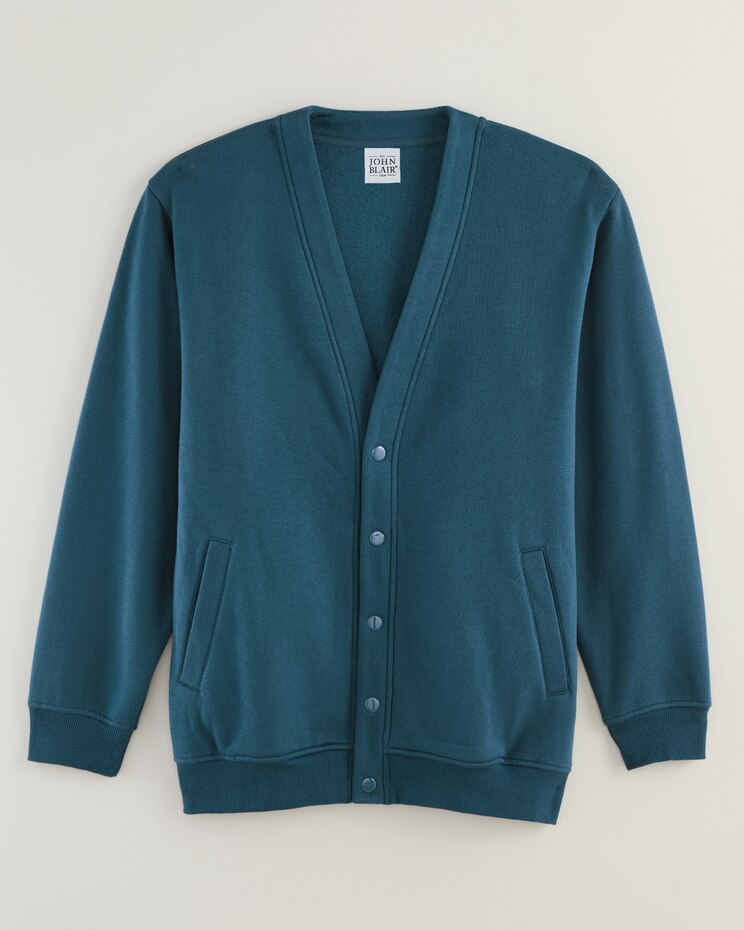 John Blair® Supreme Fleece Cardigan image number 1