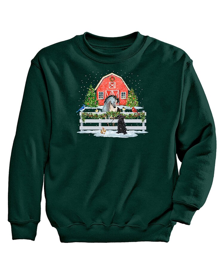 Christmas Barn Graphic Sweatshirt image number 1