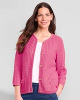 Bayside Cotton Gold-Button Cardigan  thumbnail number 1
