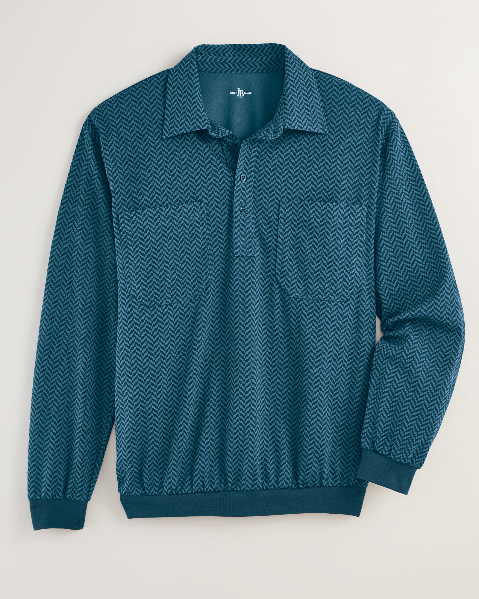 Men's long sleeve banded bottom polo shirts shop