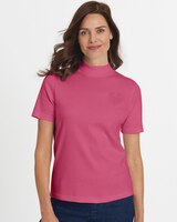 Essential Knit Short-Sleeve Mockneck Top thumbnail number 1