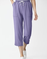 Pull-On Knit Drawstring Sport Capris thumbnail number 1