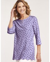 Print Scalloped Hem Tunic thumbnail number 2