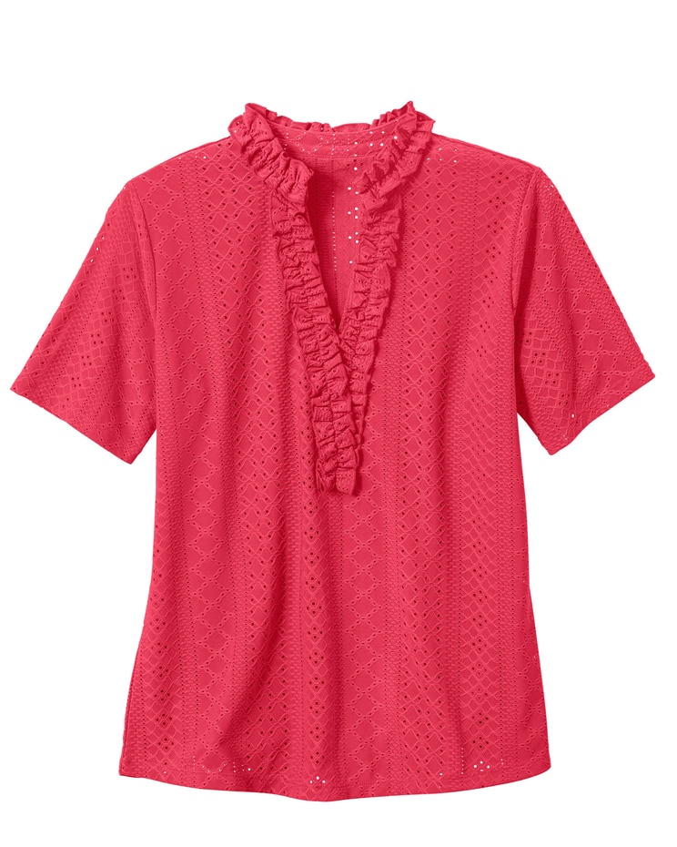 Stretch Eyelet Tee image number 6