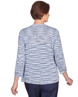 Alfred Dunner® A Fresh Start Space Dye Two In One Top with Necklace thumbnail number 2