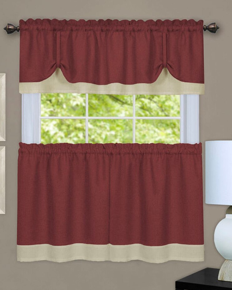 Darcy Window Curtain Tier and Valance Set image number 1