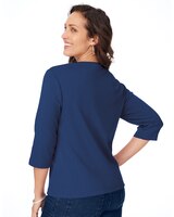 Essential Knit Sweetheart Neckline Tee thumbnail number 2
