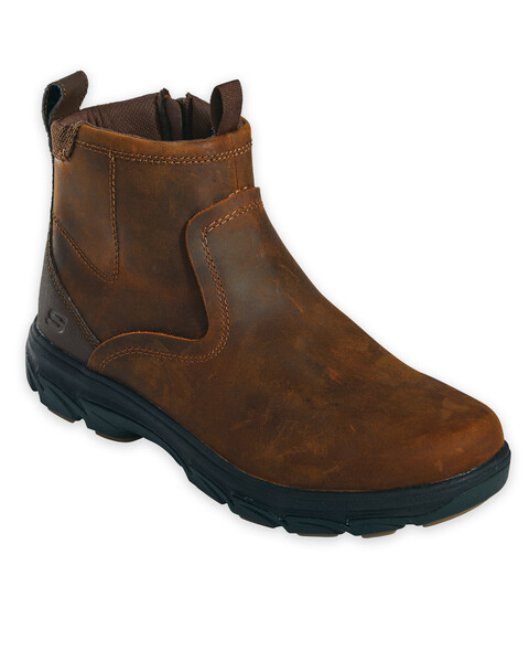 Skechers® Relaxed-Fit Leather Side-Zip Boots