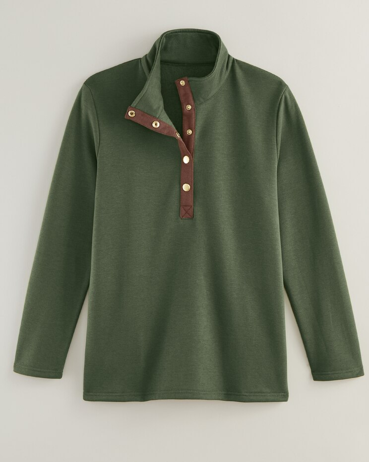 Better-Than-Basic Henley Sweatshirt image number 2