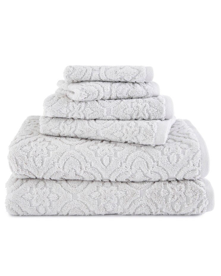 Medallion Textured 6pc Towel Set image number 1
