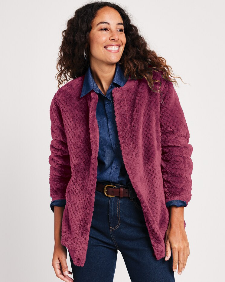 Cozy Textured Fleece Jacket image number 1