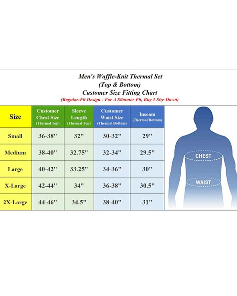 Galaxy By Harvic 4-Piece Winter Thermal Top & Bottom Sets (2-Tops & 2-Bottoms)