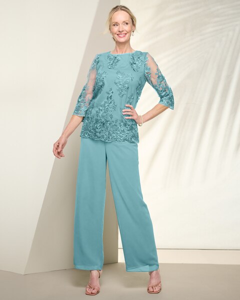Alex Evenings Embroidered Lace Tunic