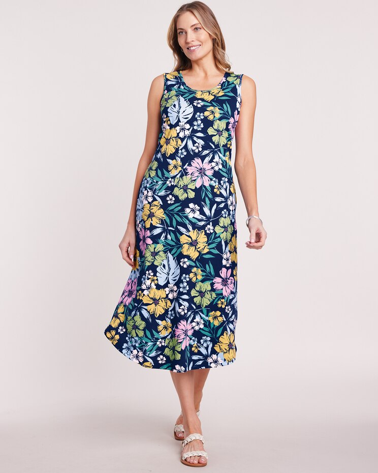 Essential Knit Take It Easy Dress with Pockets image number 1