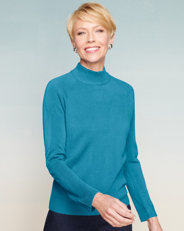 Soft Spun™ Mock Neck Long-Sleeve Sweater image number 1