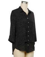 N Touch 3/4 Sleeve Dani Dot Print Split Back Blouse thumbnail number 1