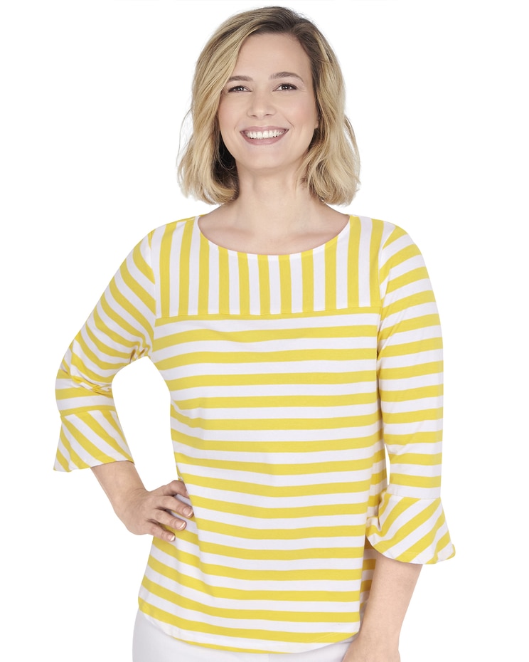 Ruby Rd® Pacific Muse Flounce Sleeves Top image number 1