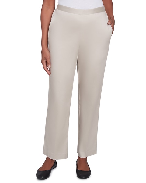 Alfred Dunner® Coming Up Roses Sateen Woven Short Length Pant