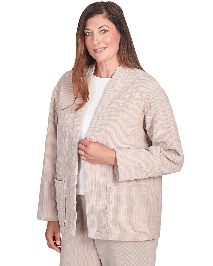 Alfred Dunner® St.Moritz Quilted Chenille Corduroy Jacket image number 3