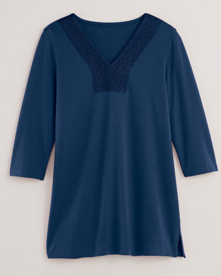 Lace Trim Pullover Tunic image number 3