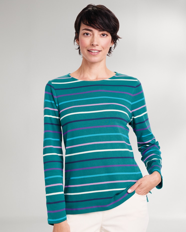 Essential Cotton Striped Tee image number 1