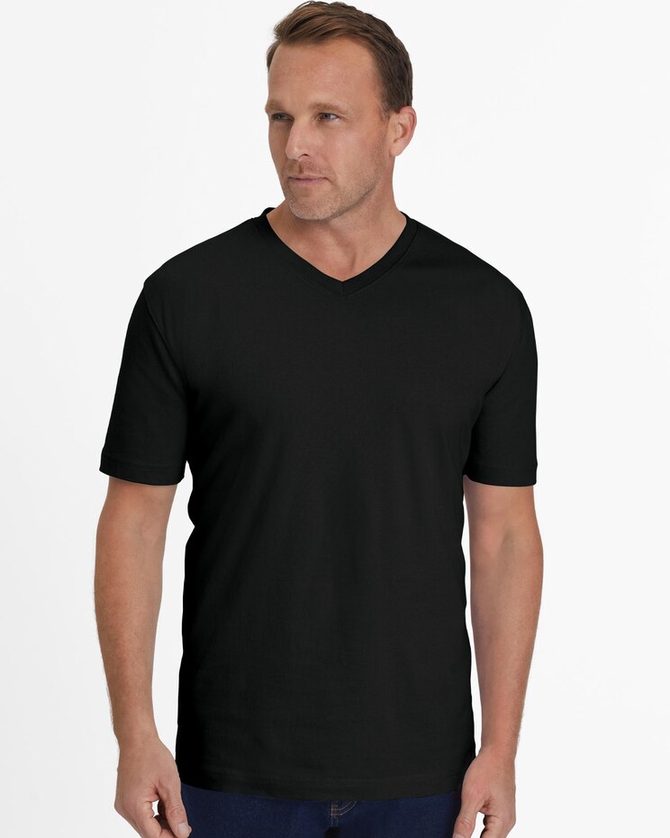 John Blair Everyday Jersey Knit Short-Sleeve No-Pocket V-Neck Tee image number 1