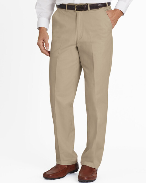 JohnBlairFlex Adjust-A-Band Relaxed-Fit Plain-Front Chinos