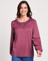 Lace Neckline Top thumbnail number 1