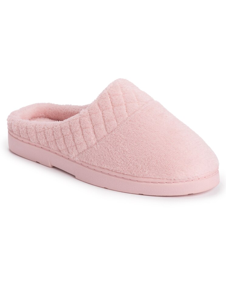 MUK LUKS® Women's Micro Chenille Quilt Trimmed Clog Slippers image number 1