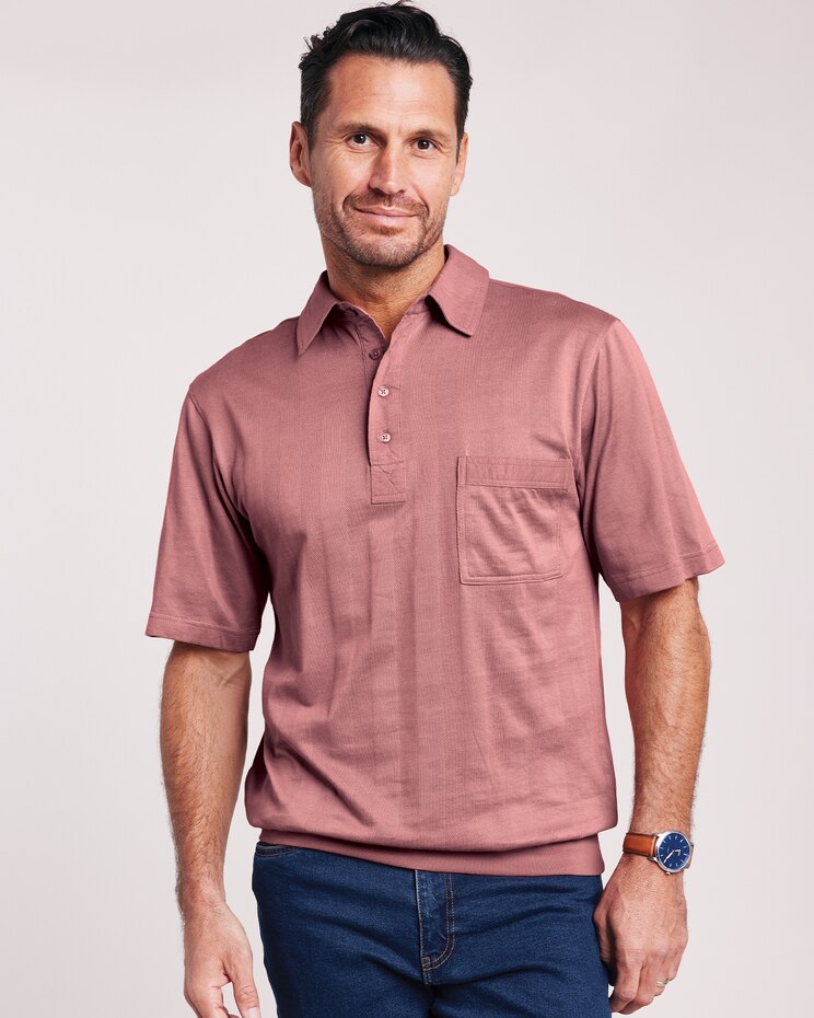 John Blair Short-Sleeve Tone-on-Tone Polo image number 1