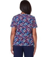 Alfred Dunner® All American Short Sleeve Linking Hearts Top thumbnail number 2