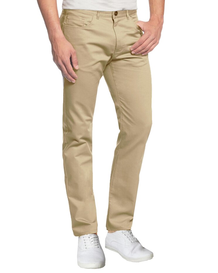 Galaxy By Harvic 5-Pocket Ultra-Stretch Skinny Fit Chino Pants image number 1