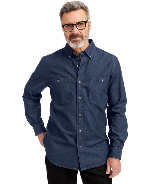JohnBlairFlex Long-Sleeve Denim and Twill Shirt
