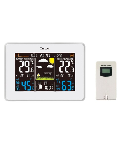 Taylor WeatherGuide Deluxe Digital Weather Forecaster w/ Barometer 