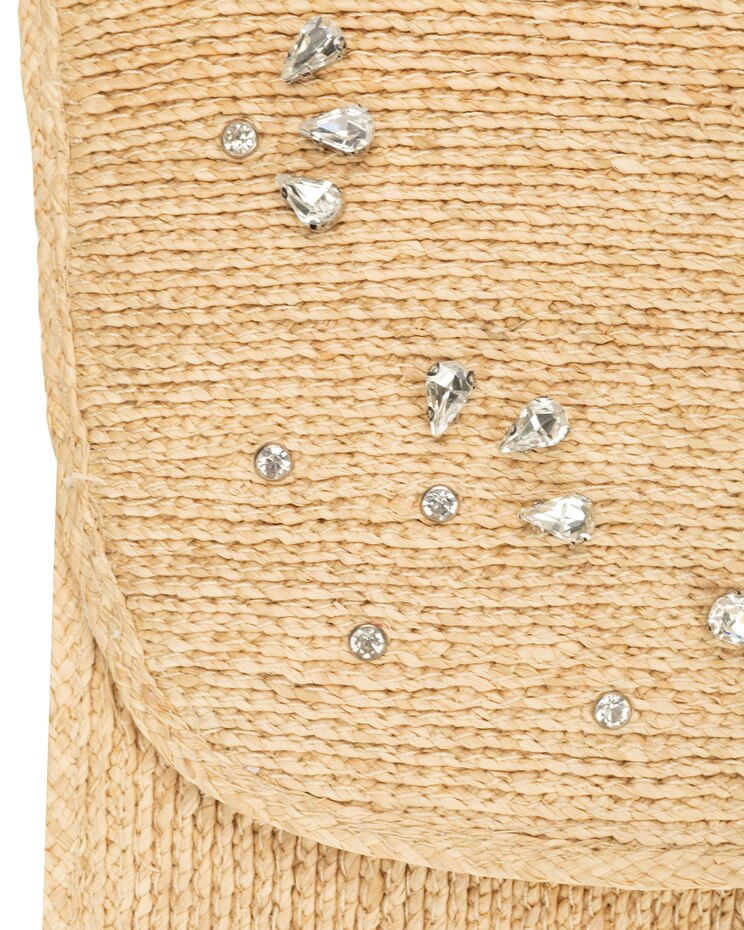 Glamor - Women's Raffia Braid Envelope Clutch image number 3