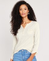 Essential Knit Pocket Henley thumbnail number 1